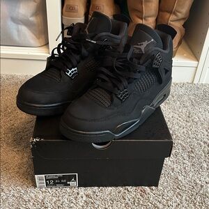Jordan Retro 4 Sneakers - Black Cat 2025 Release